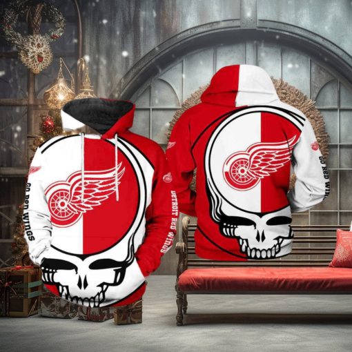 Detroit Red Wings Grateful Dead 3D Printed Hoodie