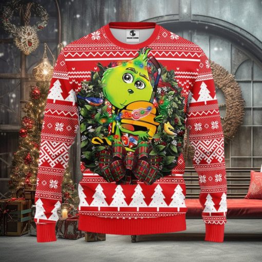 Detroit Red Wings Grinch Hug Christmas Ugly Sweater