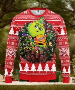 Detroit Red Wings Grinch Hug Christmas Ugly Sweater
