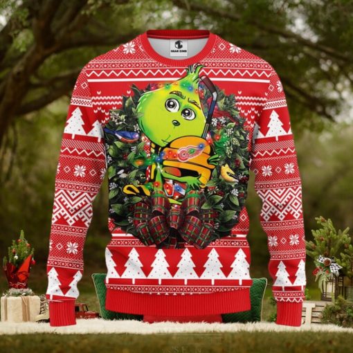 Detroit Red Wings Grinch Hug Christmas Ugly Sweater