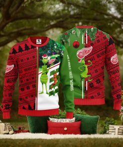 Detroit Red Wings Grinch & Scooby doo Christmas Ugly Sweater 1