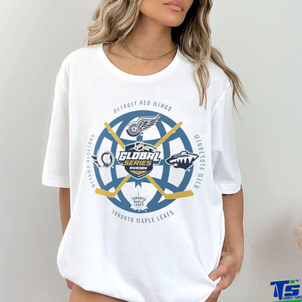 Detroit Red Wings Minnesota Wild Toronto Maple Leafs Ottawa Senators 2023 NHL Global Series Matchup shirt Detroit Red Wings Minnesota Wild Toronto Maple Leafs Ottawa Senators 2023 NHL Global Series Matchup shirt