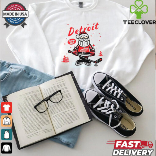 Detroit Red Wings Santa Claus Christmas 2024 shirt