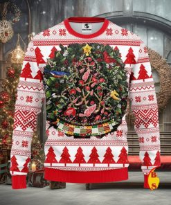 Detroit Red Wings Ugly Christmas Sweater Ball Pine Tree Christmas