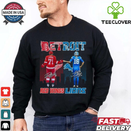 Detroit Red Wings x Detroit Lions Signature Unisex T Shirt