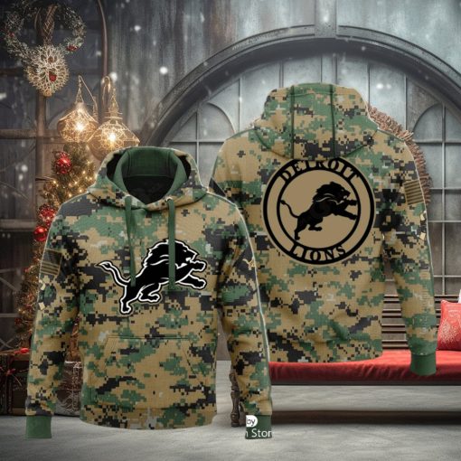 Detroit Salute To Service Veterans Day Army Hoodie 3D