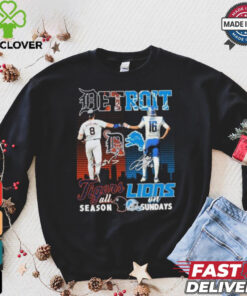 Detroit Tigers All Season X Detroit Lions On Sundays Shirt