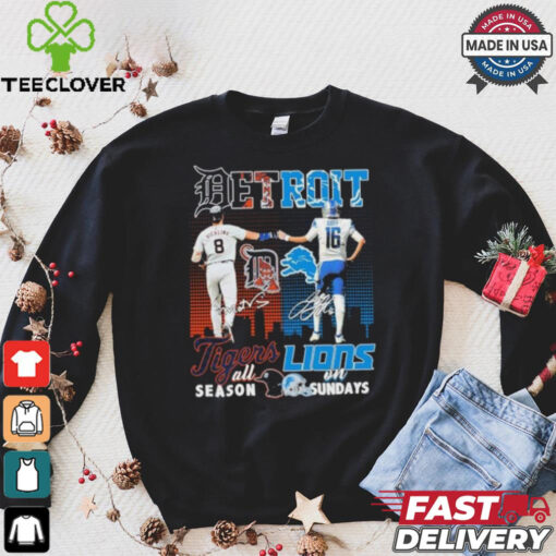 Detroit Tigers All Season X Detroit Lions On Sundays Shirt