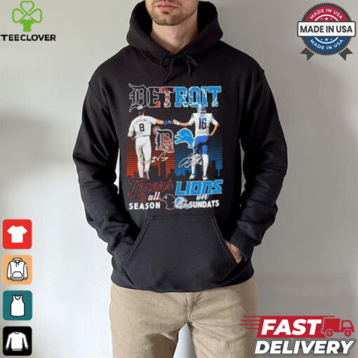 Detroit Tigers All Season X Detroit Lions On Sundays Shirt