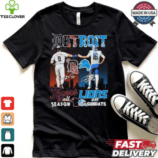 Detroit Tigers All Season X Detroit Lions On Sundays Shirt