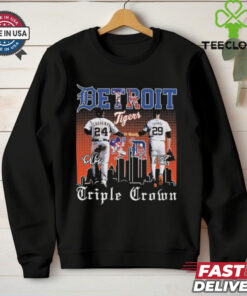 Detroit Tigers Cabrera Skubal Triple Crown Skyline 2024 Signatures T Shirt