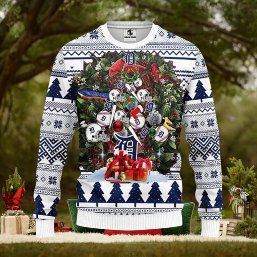 Detroit Tigers Christmas Tree Ugly Sweater