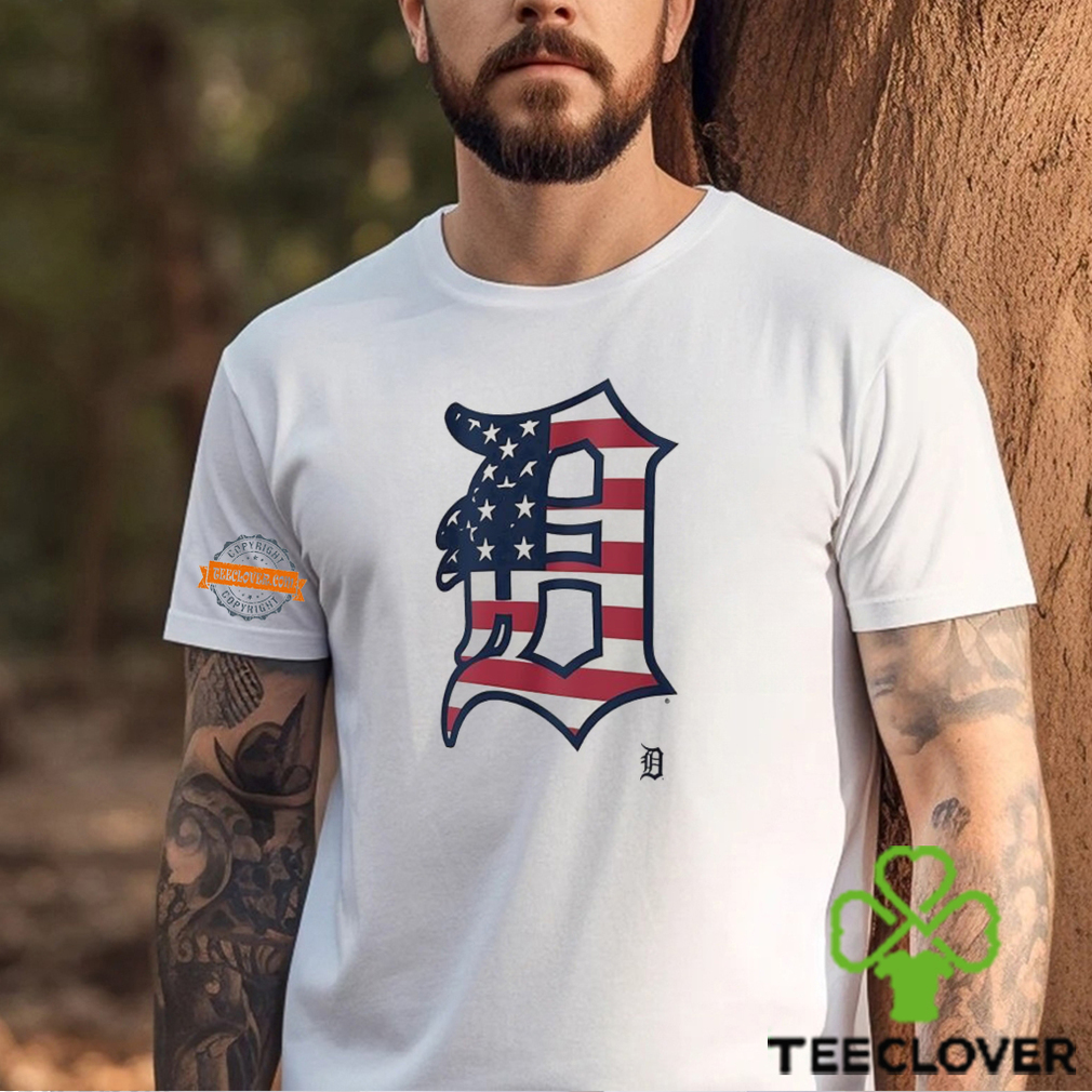 Detroit Tigers D logo x Flag of the United States shirt Detroit Tigers D logo x Flag of the United States shirt