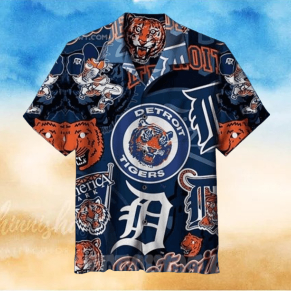 Detroit Tigers Full Tiger Mascot Print Tropical Shirt Detroit Tigers Full Tiger Mascot Print Tropical Shirt