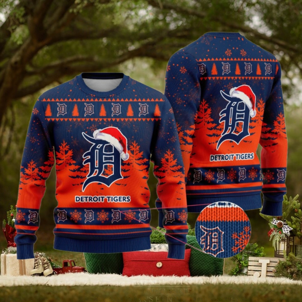Detroit Tigers Funny Christmas Ugly Sweater Detroit Tigers Funny Christmas Ugly Sweater