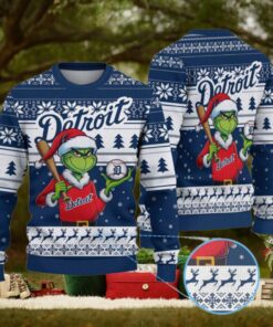 Detroit Tigers Funny Grinch Christmas Sweater