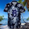 Detroit Tigers Hawaiian Shirt with Ocean Graphics