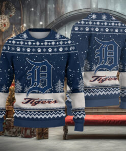Detroit Tigers Logo Christmas Wool Sweater