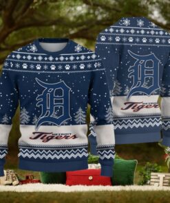 Detroit Tigers Logo Christmas Wool Sweater