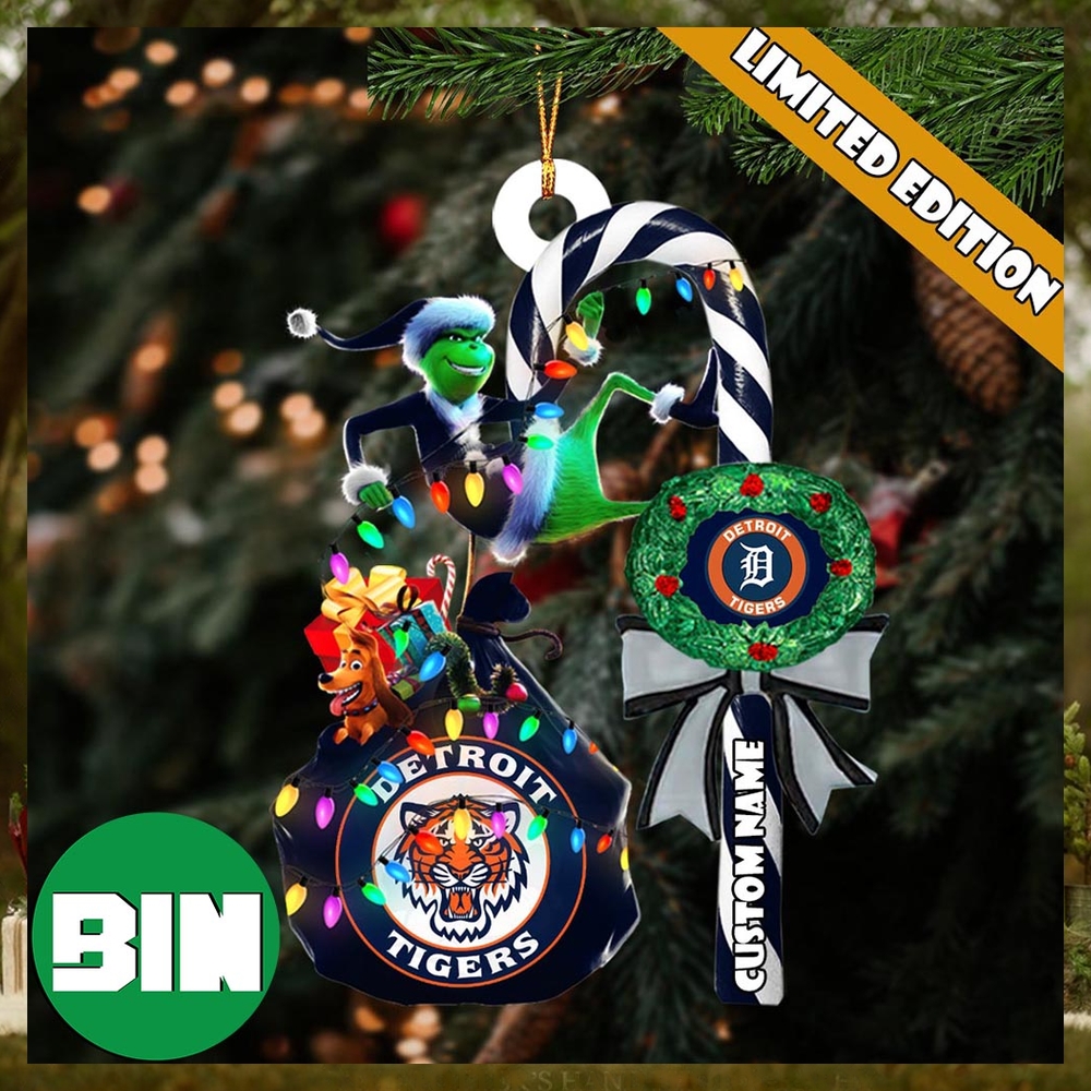 Detroit Tigers MLB Custom Name Grinch Candy Cane Tree Decorations Xmas 2023 Gift Christmas Ornament_41584534 1 Detroit Tigers MLB Custom Name Grinch Candy Cane Tree Decorations Xmas 2023 Gift Christmas Ornament_41584534 1