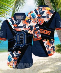 Detroit Tigers MLB Floral 3D All Over Printed Hawaiian Shirt