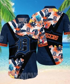 Detroit Tigers MLB Floral 3D All Over Printed Hawaiian Shirt