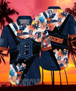 Detroit Tigers MLB Floral 3D All Over Printed Hawaiian Shirt