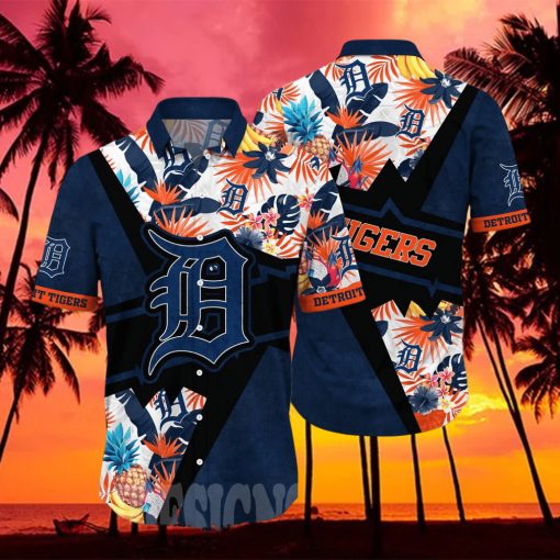 Detroit  Tigers  MLB  Floral  3D  All  Over  Printed  Hawaiian  Shirt