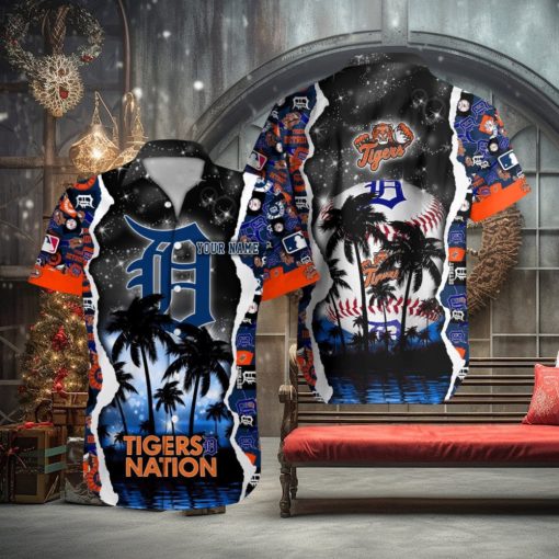 Detroit Tigers MLB Hawaiian Shirt Custom Name 3D All Over Printed Hawaii Shirt