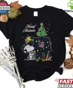 Detroit Tigers Merry Christmas With Snoopy Baby T Shirt