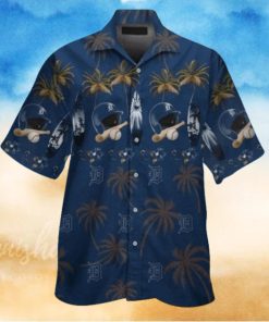 Detroit Tigers Midnight Palm Baseball Hawaiian Shirt