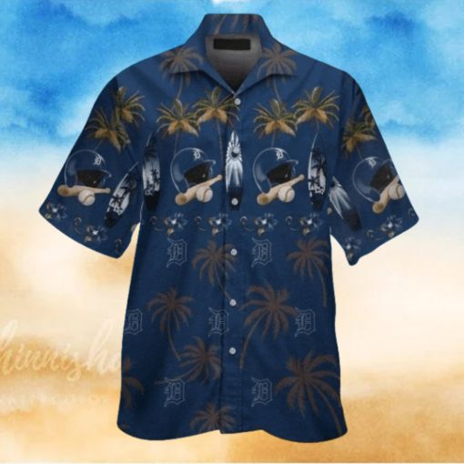 Detroit Tigers Midnight Palm Baseball Hawaiian Shirt
