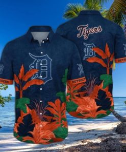 Detroit Tigers Midnight Tropics Aloha Shirt