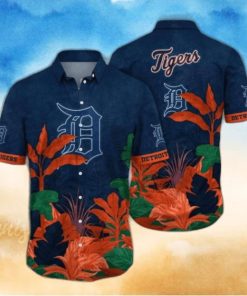 Detroit Tigers Midnight Tropics Aloha Shirt