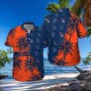 Detroit Tigers Sunset Palms Split Design Hawaiian Shirt