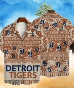 Detroit Tigers Traditional Brown Aloha Shirt