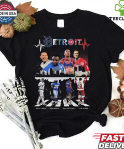 Detroit Tigers x Detroit Lions x Detroit Pistons x Detroit Red Wings Signatures Shirt