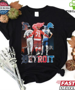Detroit Tigers – Detroit Red Wings – Detroit Lions Signature Shirt