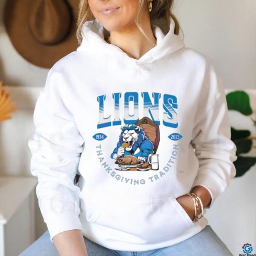 Detroit football 1934 2023 thanksgiving tradition hoodie, sweater, longsleeve, shirt v-neck, t-shirt