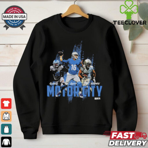 Detroit football motor city trio shirt