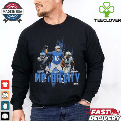 Detroit football motor city trio shirt