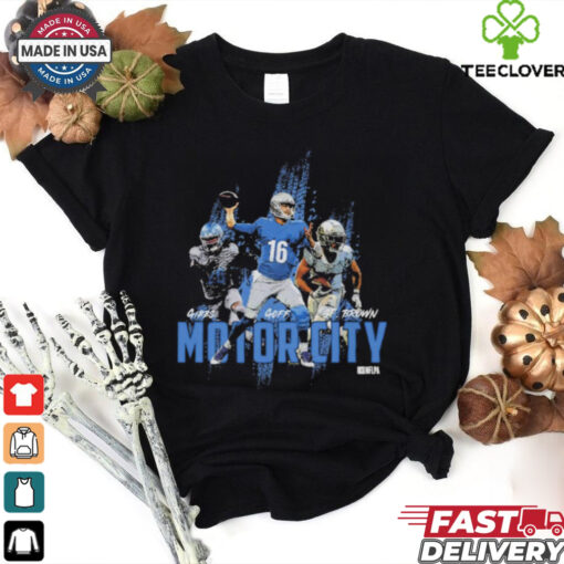 Detroit football motor city trio shirt
