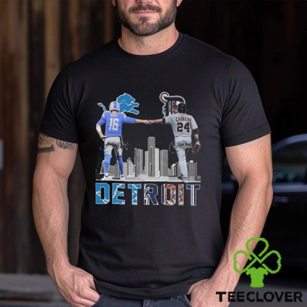 Detroit goff and cabrera skyline signatures 2023 shirt Detroit goff and cabrera skyline signatures 2023 shirt