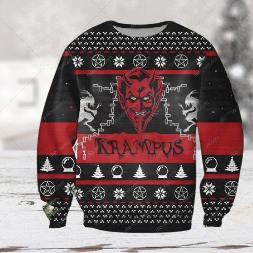 Devil Krampus Horror Face Ugly Christmas Sweater 3D Shirt