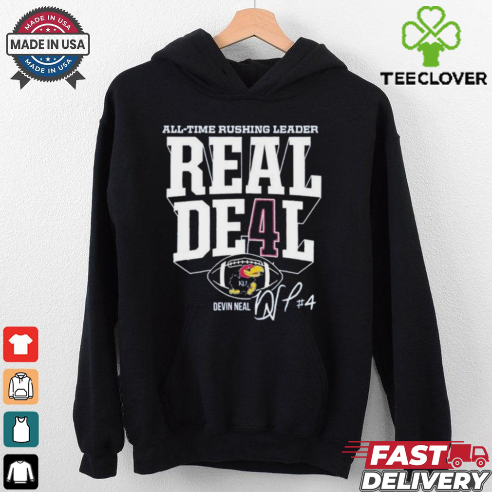 Devin Neal Kansas Jayhawks Football Rushing Record Real Deal Shirt Devin Neal Kansas Jayhawks Football Rushing Record Real Deal Shirt