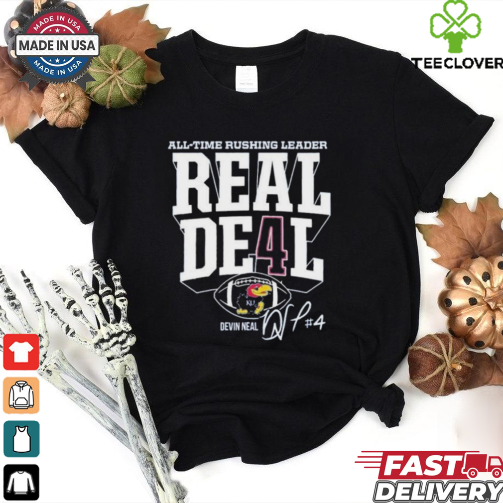 Devin Neal Kansas Jayhawks Football Rushing Record Real Deal Shirt Devin Neal Kansas Jayhawks Football Rushing Record Real Deal Shirt