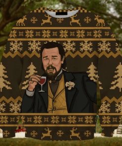 Dicaprio Lauting Yellow Christmas Wool Ugly Sweater