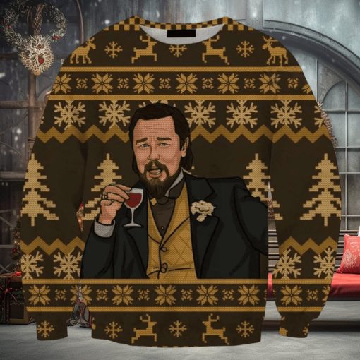 Dicaprio Lauting Yellow Christmas Wool Ugly Sweater