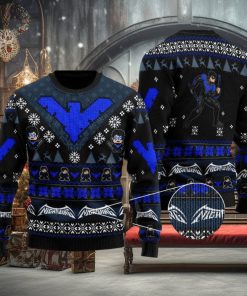 Dick Grayson Nightwing Christmas Woolen Christmas Sweater
