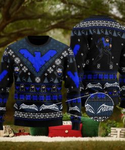 Dick Grayson Nightwing Christmas Woolen Christmas Sweater
